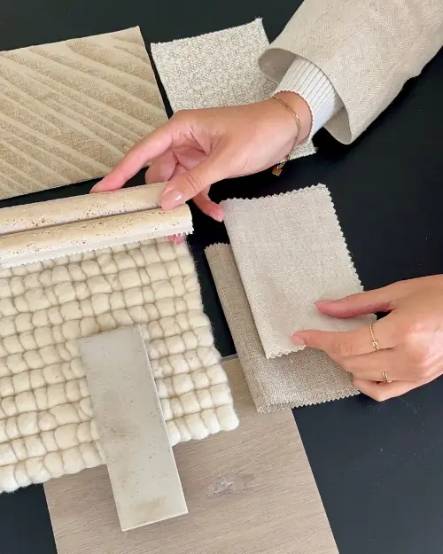 Interieurontwerp materialen moodboard